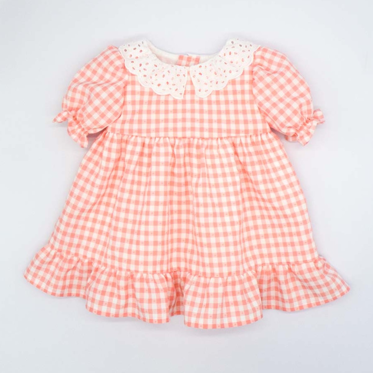 VESTIDO VICHY PLUMETI ROSA