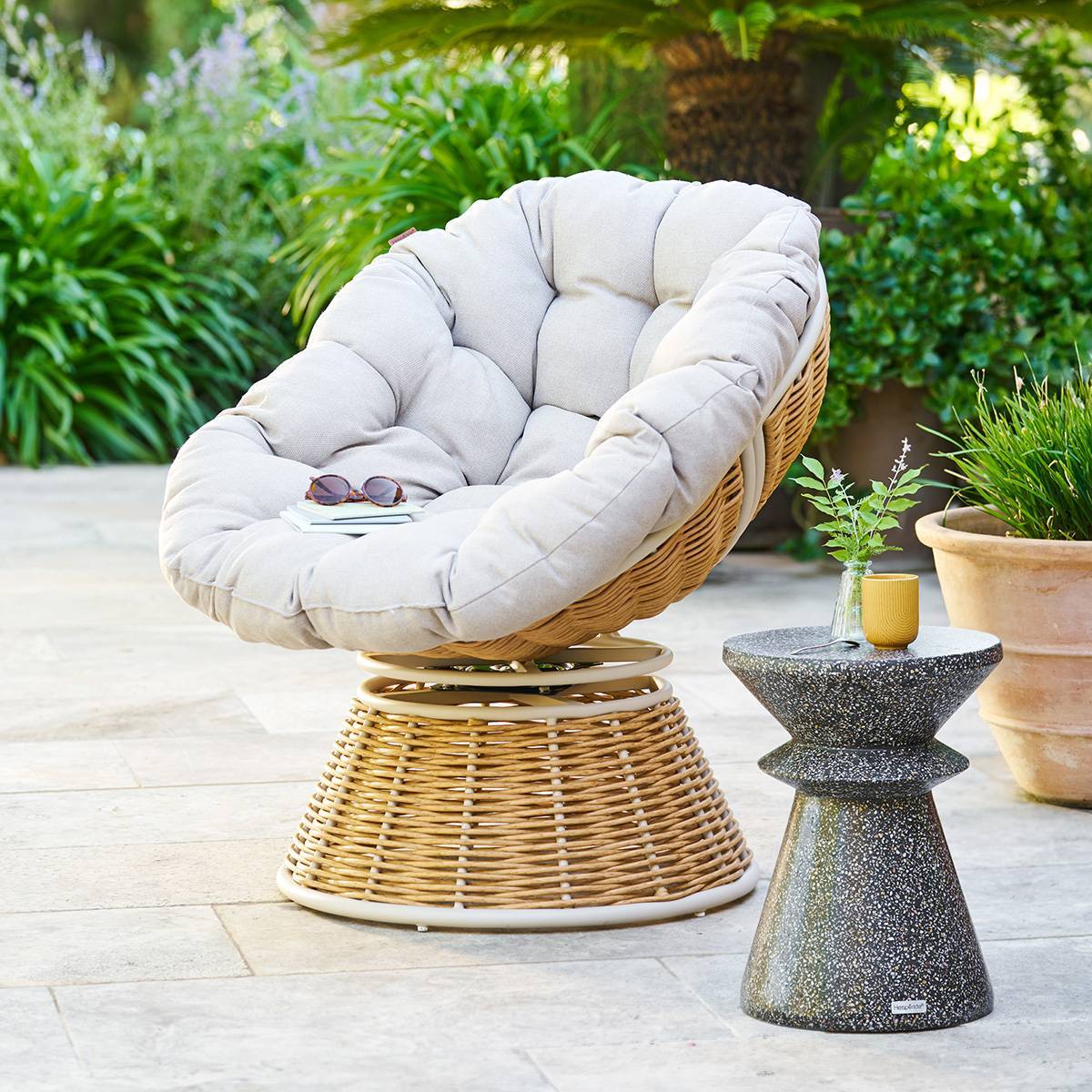 Fauteuil de jardin Nymely beige
