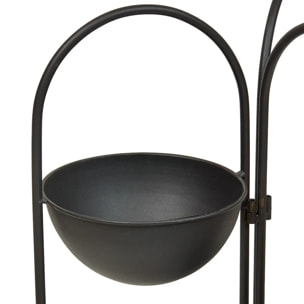 Porte-plante Reso 6 Places en Acier 38x42x124cm Noir