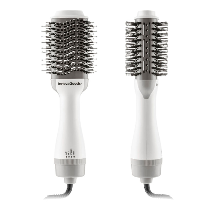 Brosse Volume Sèche-Cheveux Ionique Volumio InnovaGoods Blanc Gris 1000 W