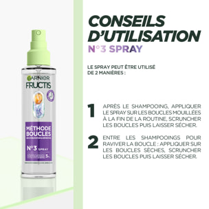 Garnier Fructis Méthode Boucles Spray Hydratant à l'Acide Hyaluronique et beurre de Karité 150 ml