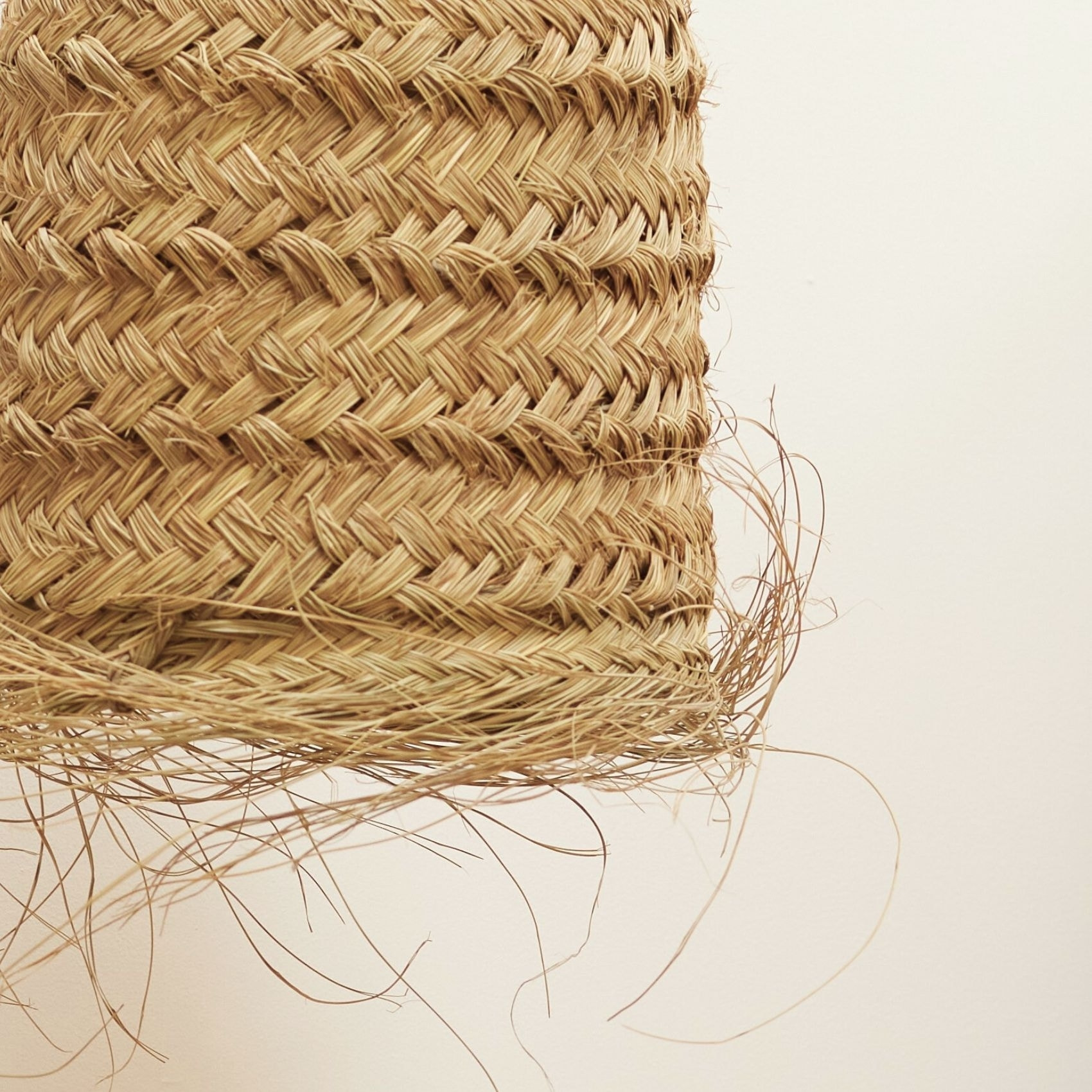 Abat-jour tube fibre de palmier - Naturel