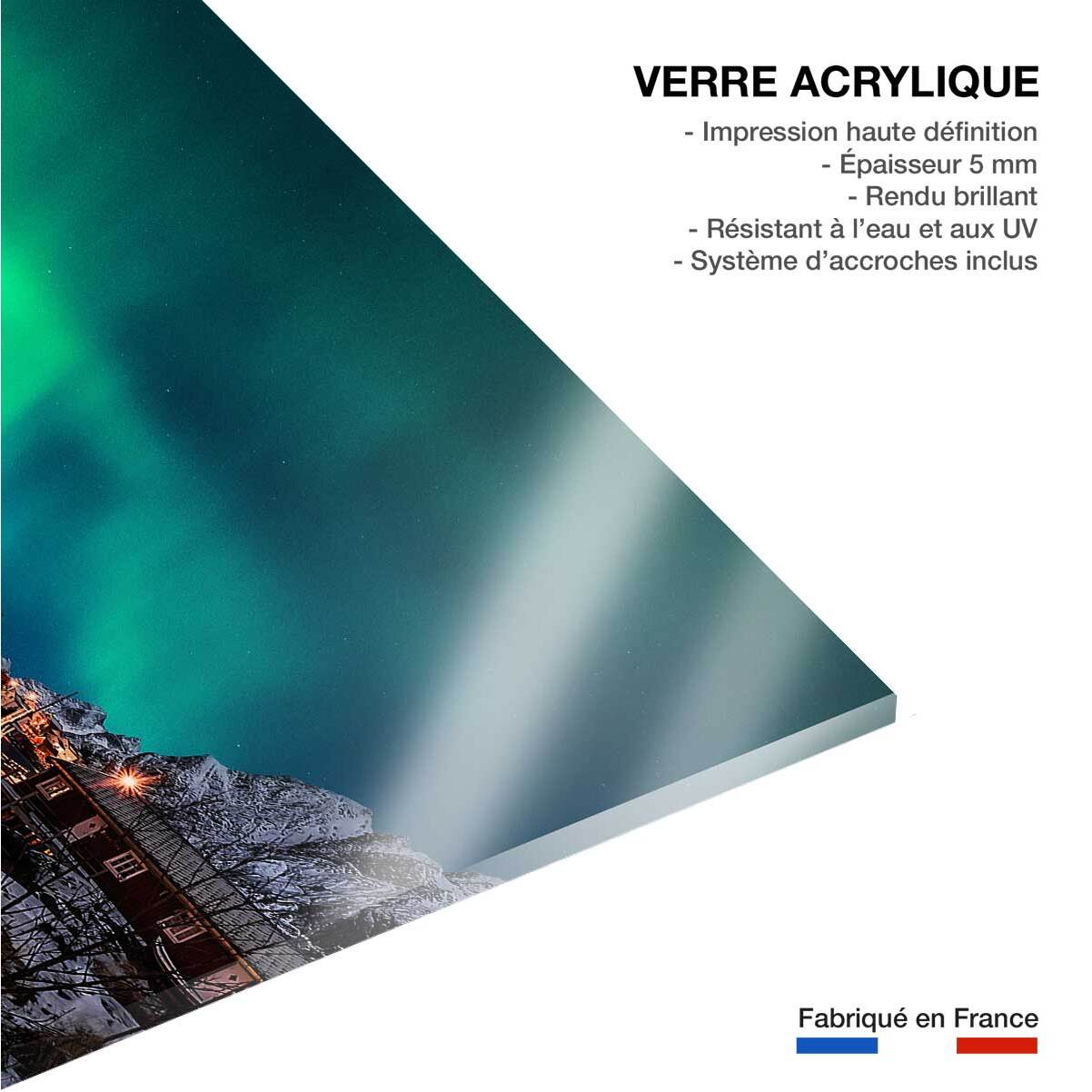 Tableau paysage passerelle borealis  Tableau plexiglas