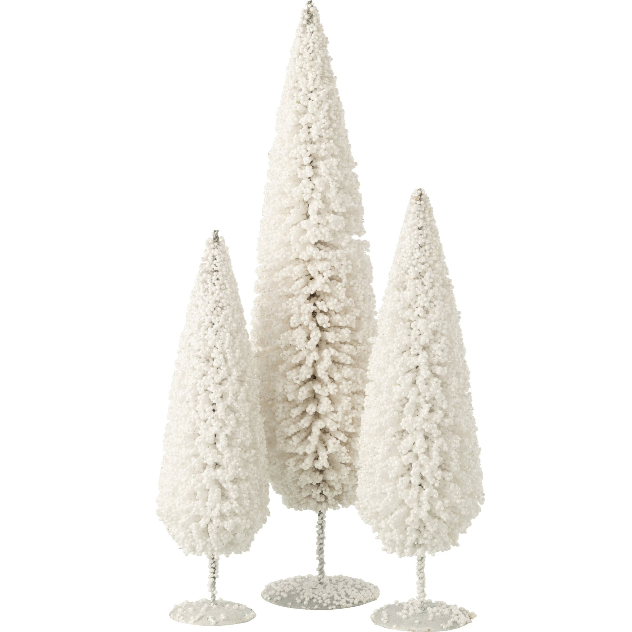 J-Line décoration sapin De Noël - plastique - blanc - large