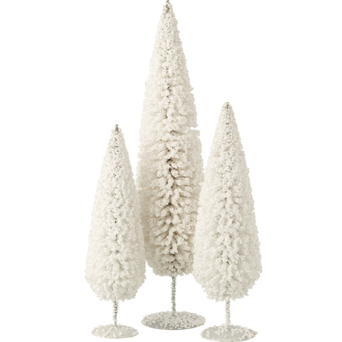 J-Line décoration sapin De Noël - plastique - blanc - large