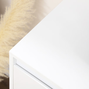 Aparador de Cocina Moderno Mueble Aparador con 3 Puertas Estantes Ajustables y Cierre Suave Soporte para Televisores 120x35x85 cm Blanco