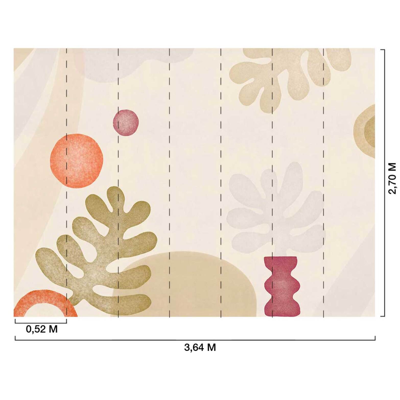 Papier peint panoramique Algues Botaniques Vertes Intissé