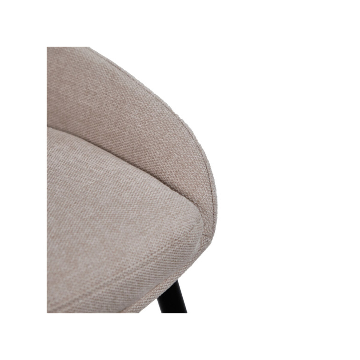 Chaise en tissu avec pieds fins en métal noir - 4 coloris - MONDO
