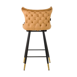 Taburete Bar Velvet Amarillo Clinton 46x53x105 Cm