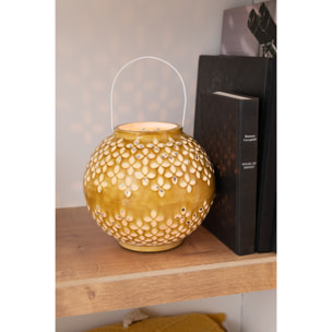 J-Line lanterne Boule Perforé - fer - ocre