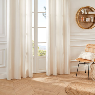 Rideau "Jaiko" en fausse fourrure 140x260cm blanc