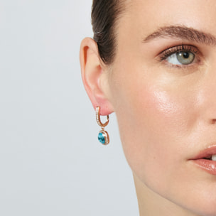 Pendientes Namko acabado oro rosa 18k