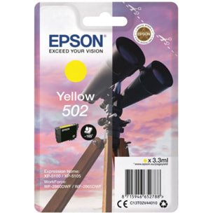 Cartouche d'encre EPSON Originale 502 Jaune (Yellow) Série Jumelles - C13T02W44010