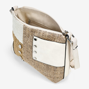 Bolso bandolera tostado con tachuelas