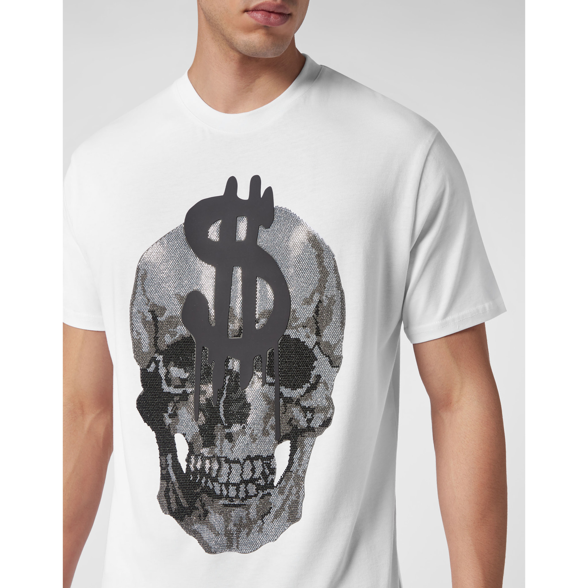 PHILIPP PLEIN T-Shirt Round Neck SKULL