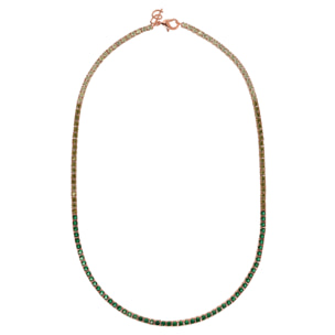 Collana Tennis con Cubic Zirconia Verdi Effetto Dégradé