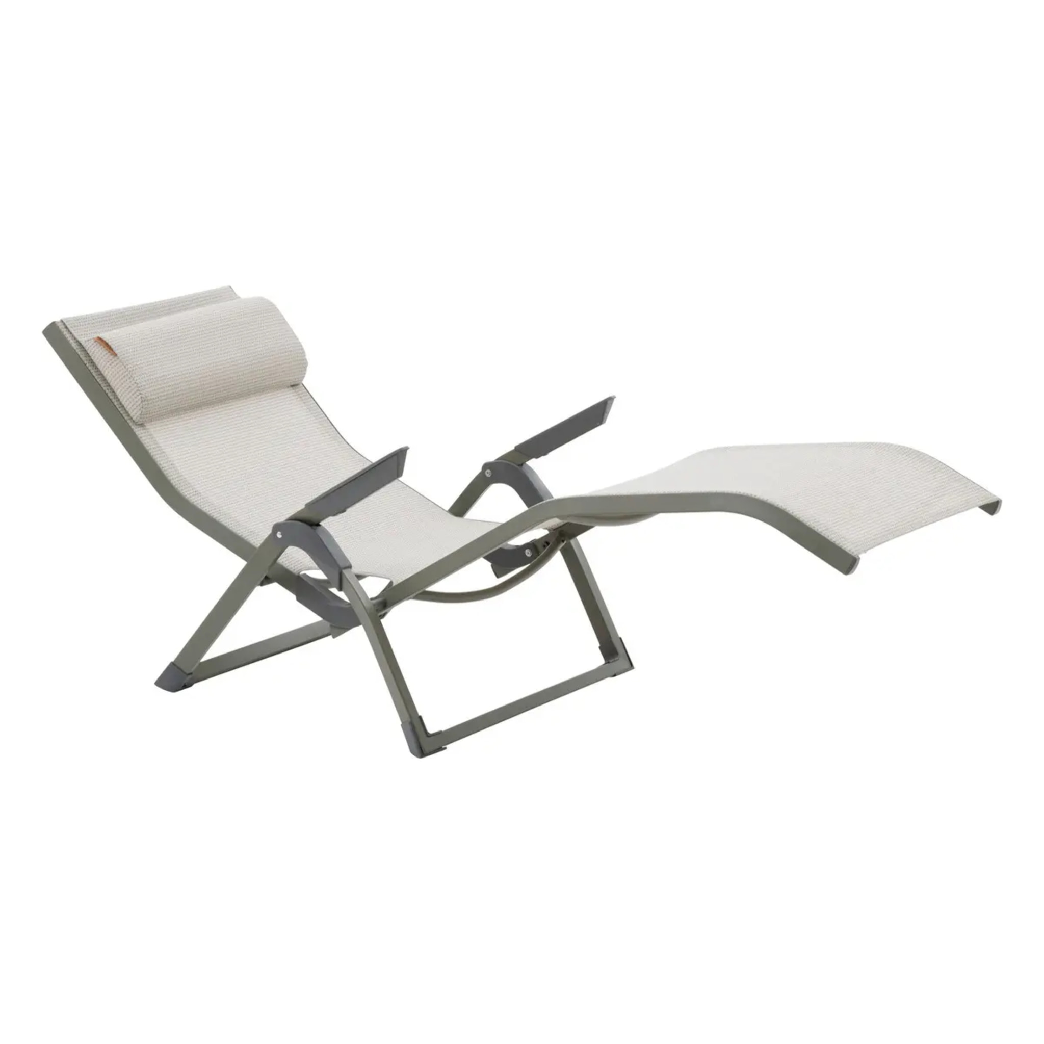 Transat "Decima" vert & vert laurier aluminium et texaline