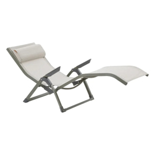 Transat "Decima" vert & vert laurier aluminium et texaline