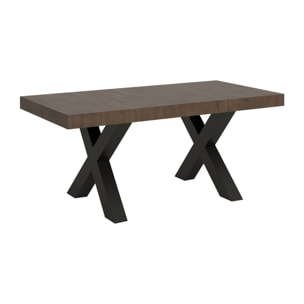 Table extensible 90x180/284 cm Traffic Noyer cadre Anthracite