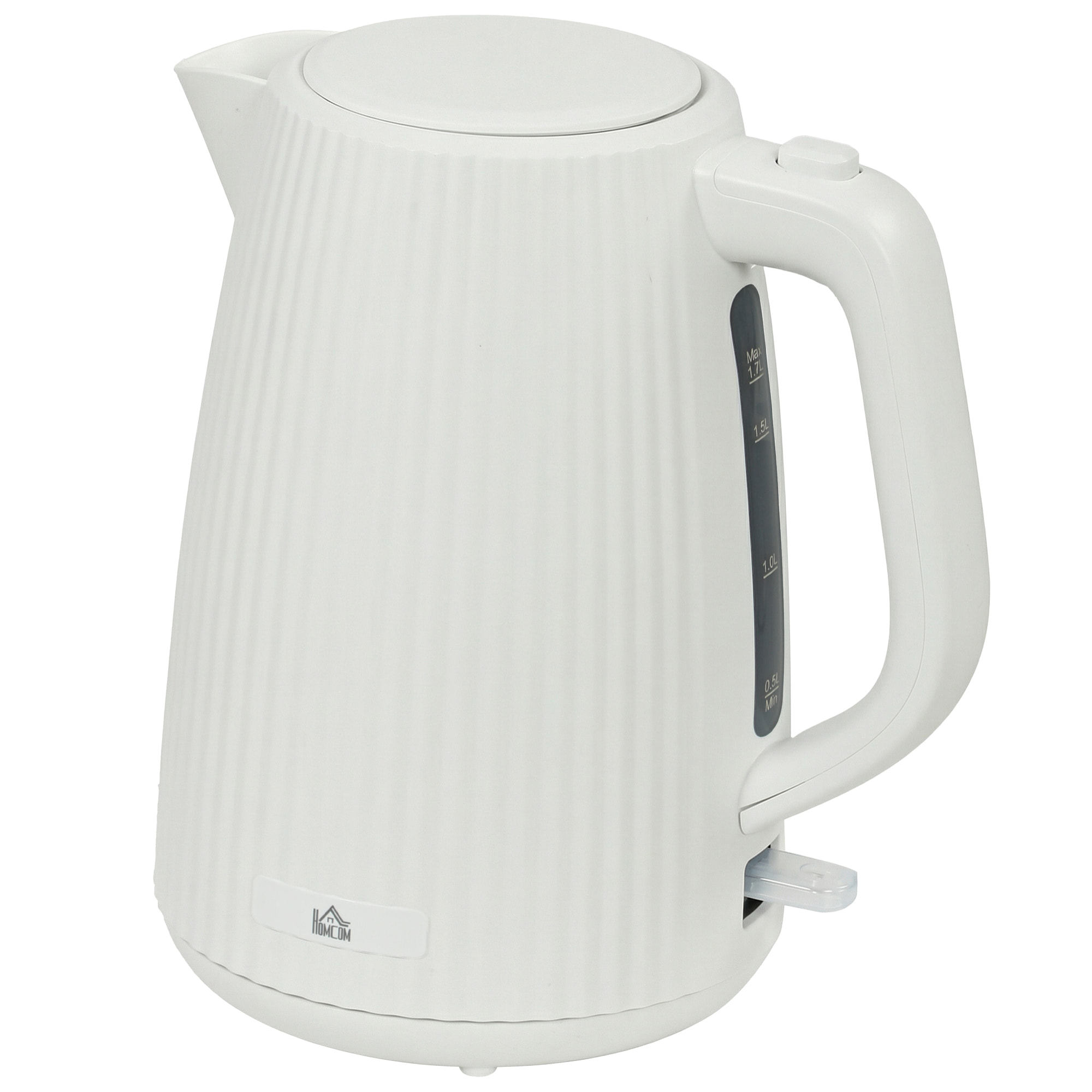 Hervidor de Agua Eléctrico 1,7 L, 2025 W, Calentador de Agua Eléctrico con Apagado Automático, Base Giratoria 360°, Filtro Antical Extraíble, Crema