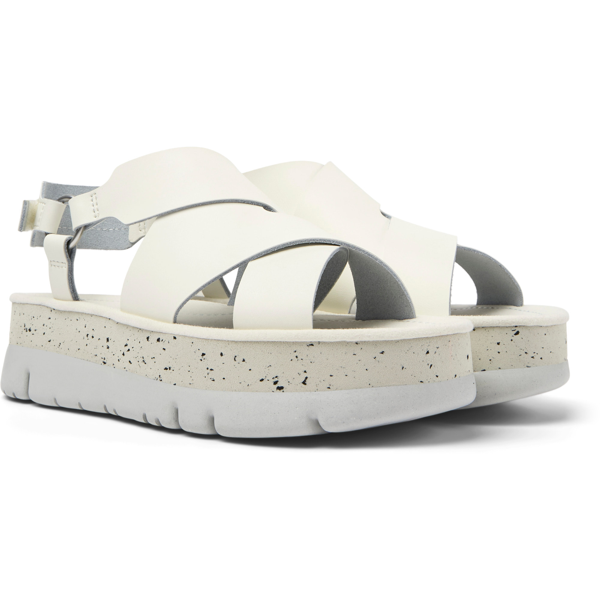Sandalias - CAMPER Oruga Up - Blanco - Cuero liso