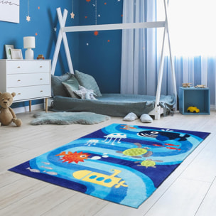 Tapis enfant fait main motif simple CALE