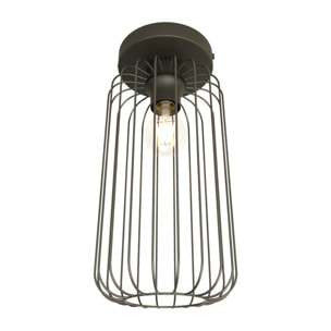 Lampada a sospensione BARN in acciaio nero opaco