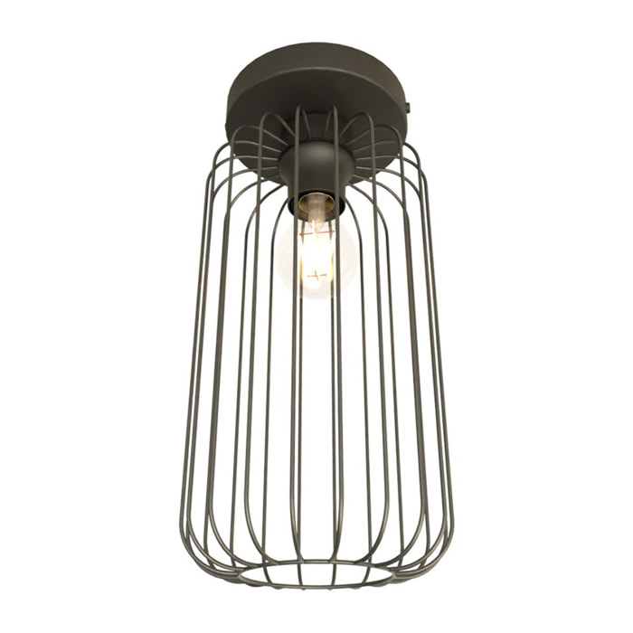Lampada a sospensione BARN in acciaio nero opaco