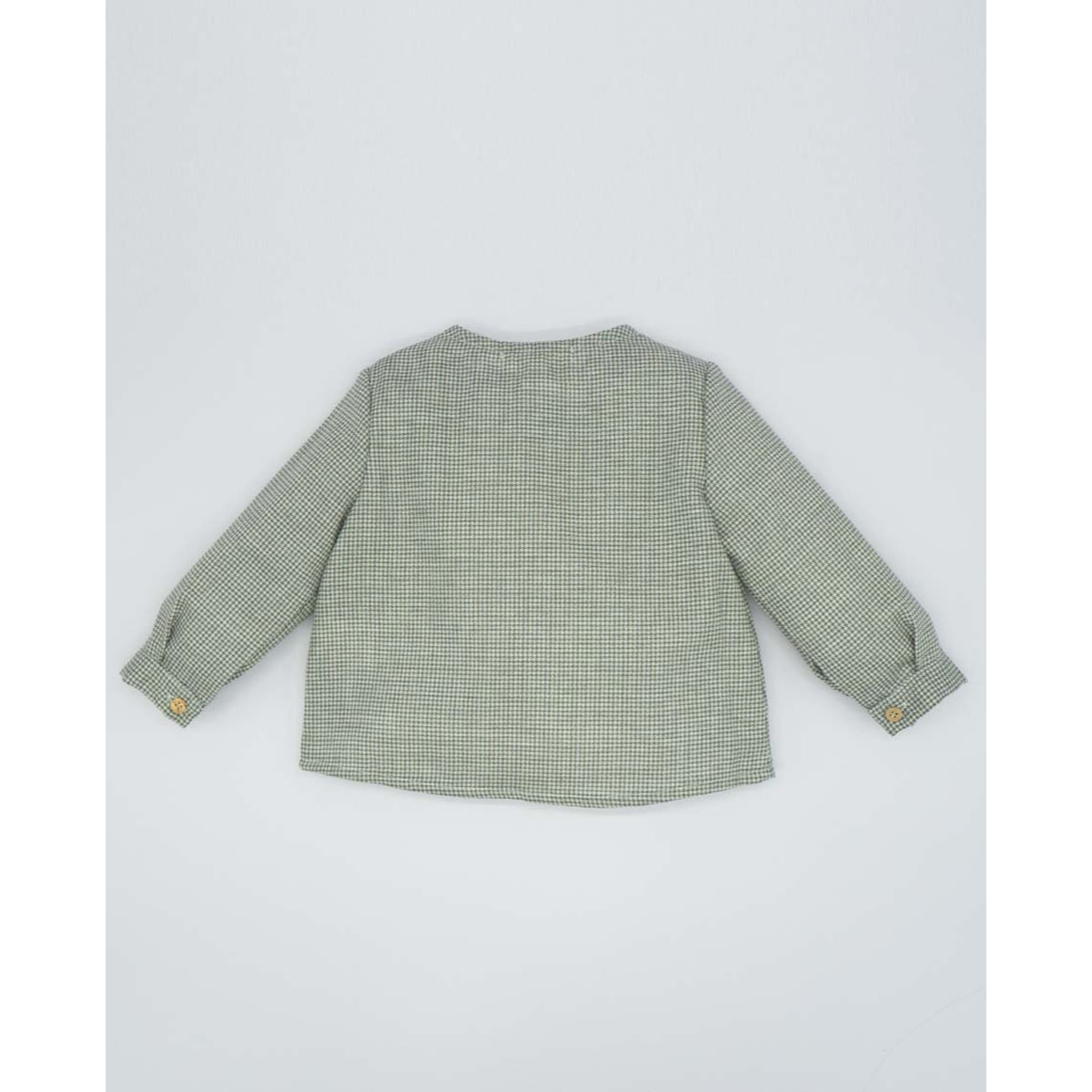 Camisa cuello mao pata gallo verde