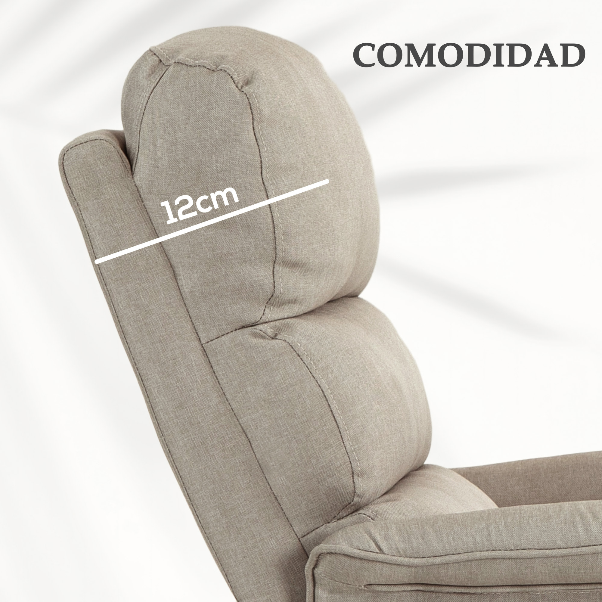 Sillón Relax Reclinable Eléctrico Sillón Levanta Personas con Mando a Distancia y Bolsillo Lateral Sillón Elevador para Salón Dormitorio Beige