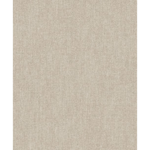 Papier peint uni effet toile jute beige chaud