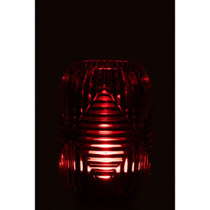 J-Line Photophore Haut Lignes Verre Rouge