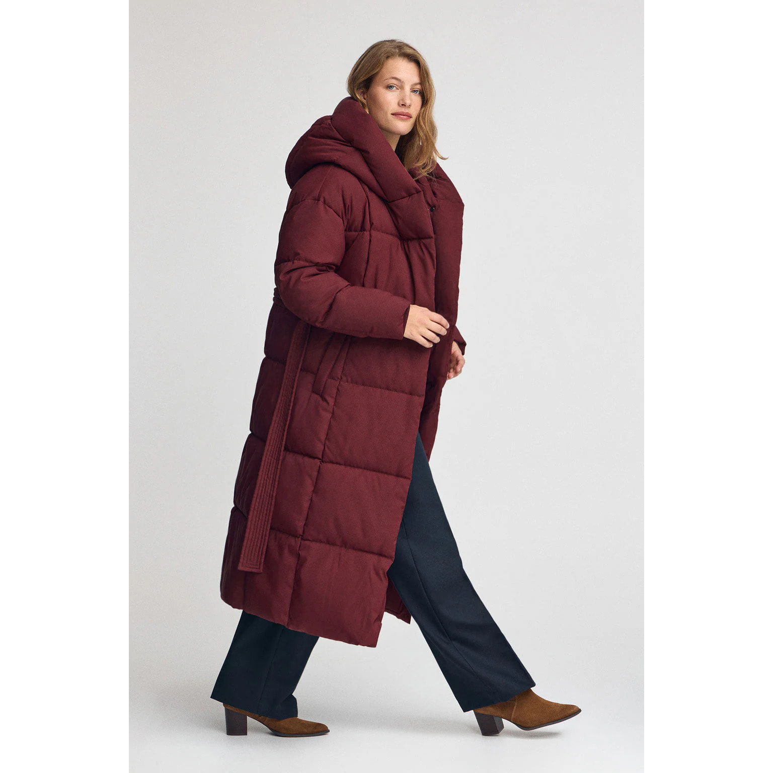 Giaccone Guada Long granata con logo Polo Club