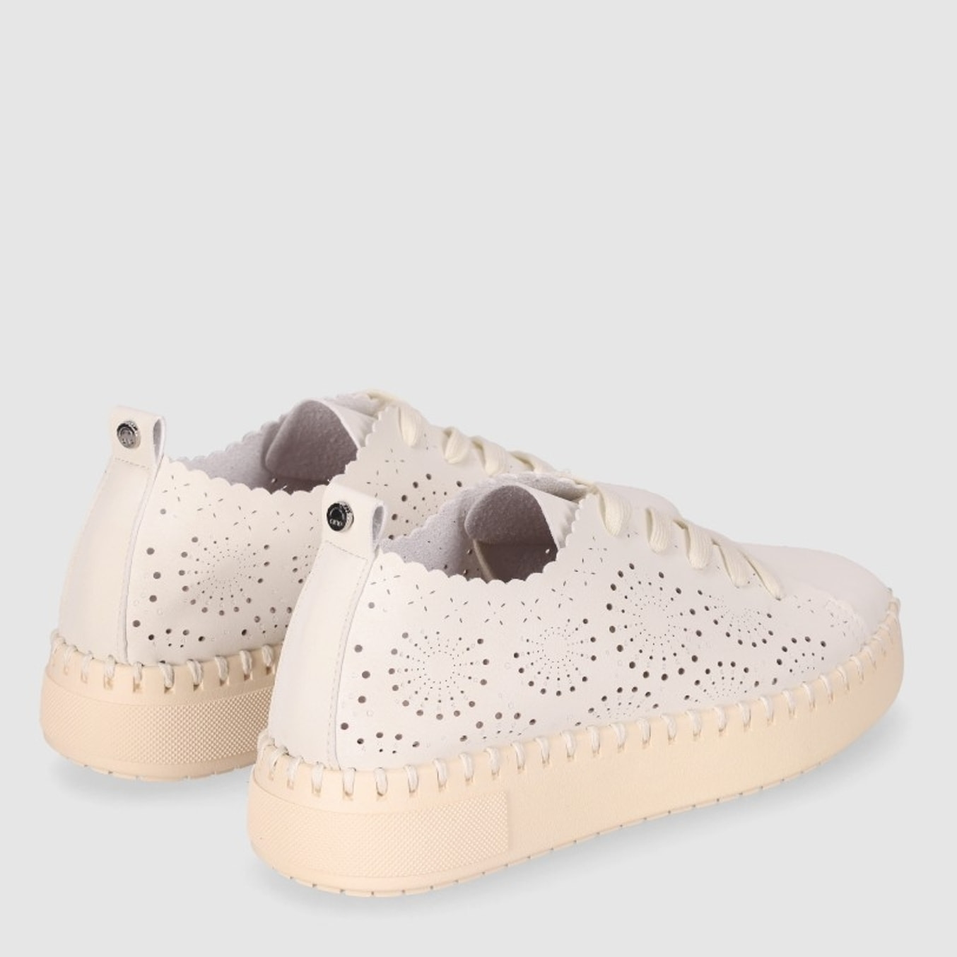 Zapatos de Tejido - Beig - Tacón: Bajo