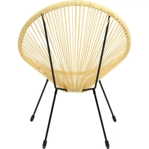 Fauteuil de jardin Acapulco jaune pastel Kare Design