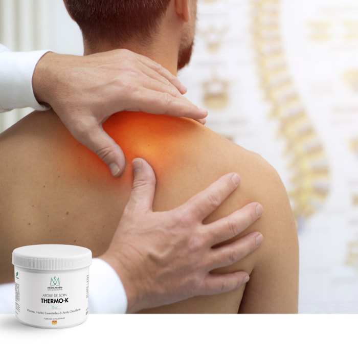 MEDICAFARM - Argile de soin THERMO-K - Formule chauffante - Aide à apaiser les douleurs musculaires et articulaires - Aide à améliorer la microcirculation - Lot de 2 pots de 250g