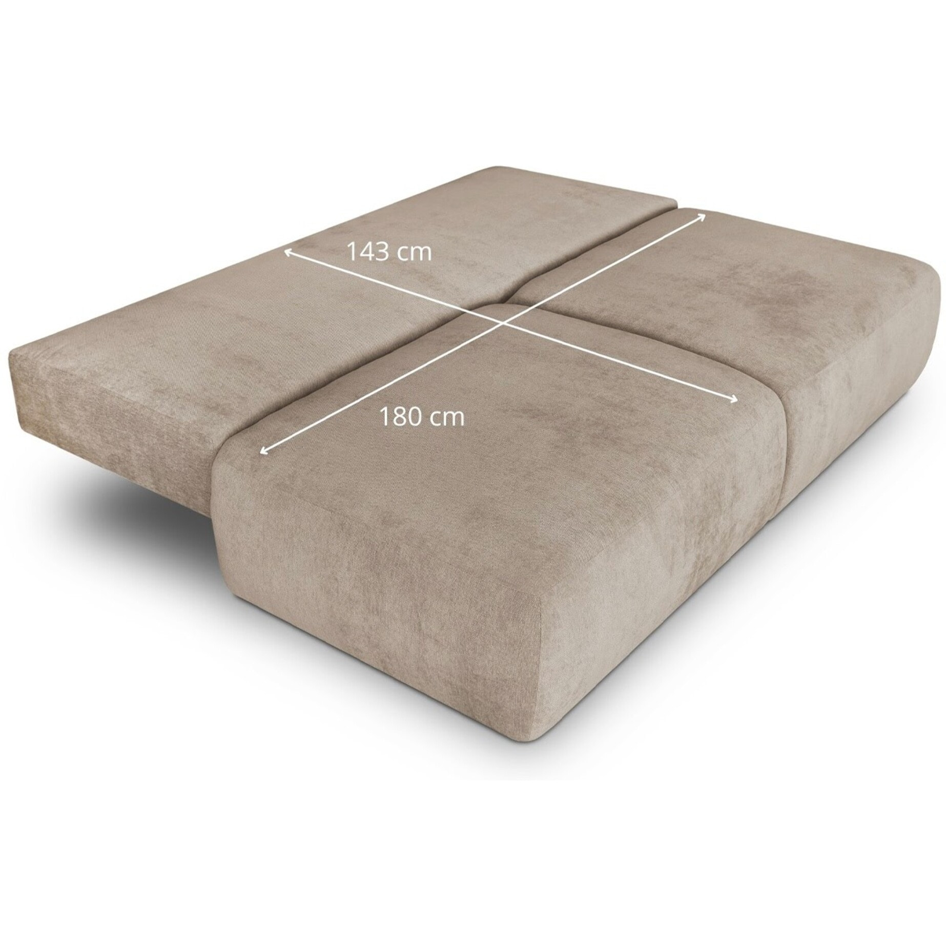 Canapé convertible 3 places en tissu chenille - JASPER
