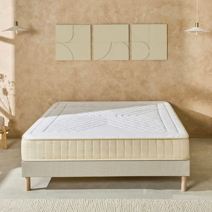Matelas Symphonie 2.0, Soutien Ferme, 24 cm, Latex & Mémoire de forme, extrait d’Aleo Vera