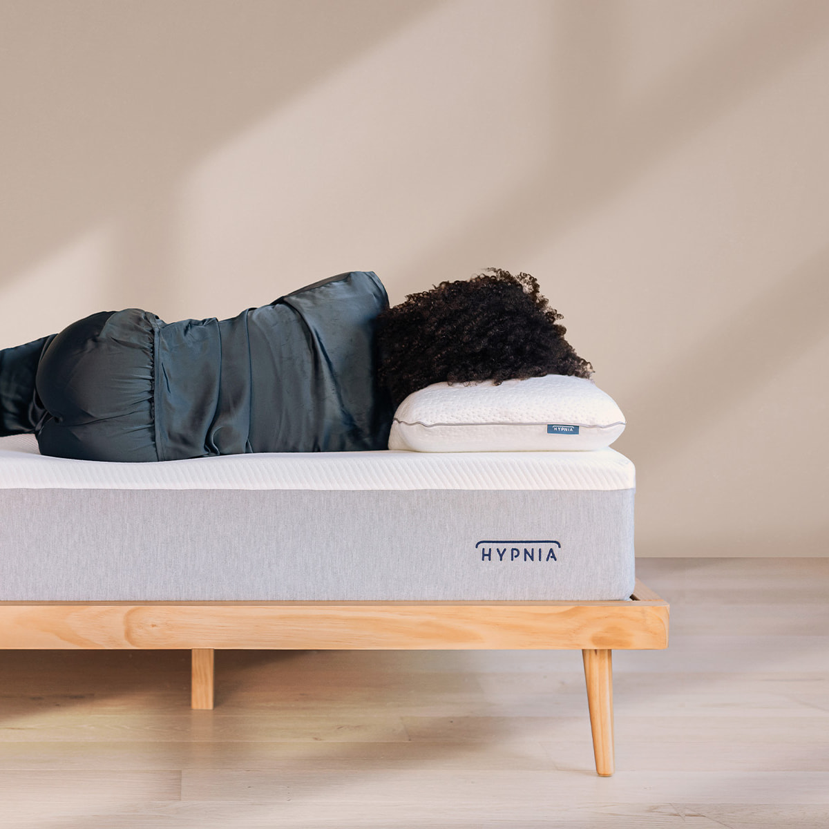 Sommier bois clair Alba finition chêne sommier inclus - Hypnia
