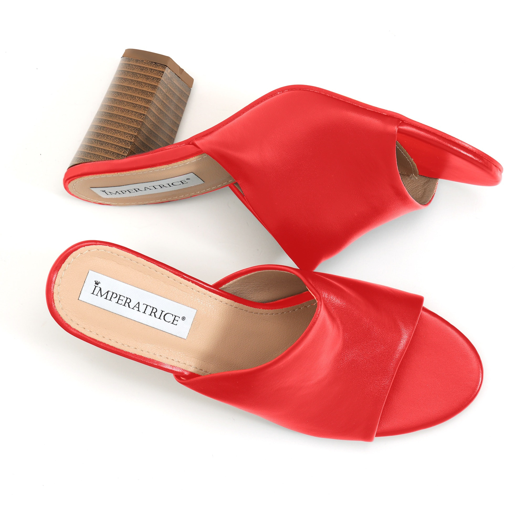 Sandali in simil pelle con tacco alto comodo