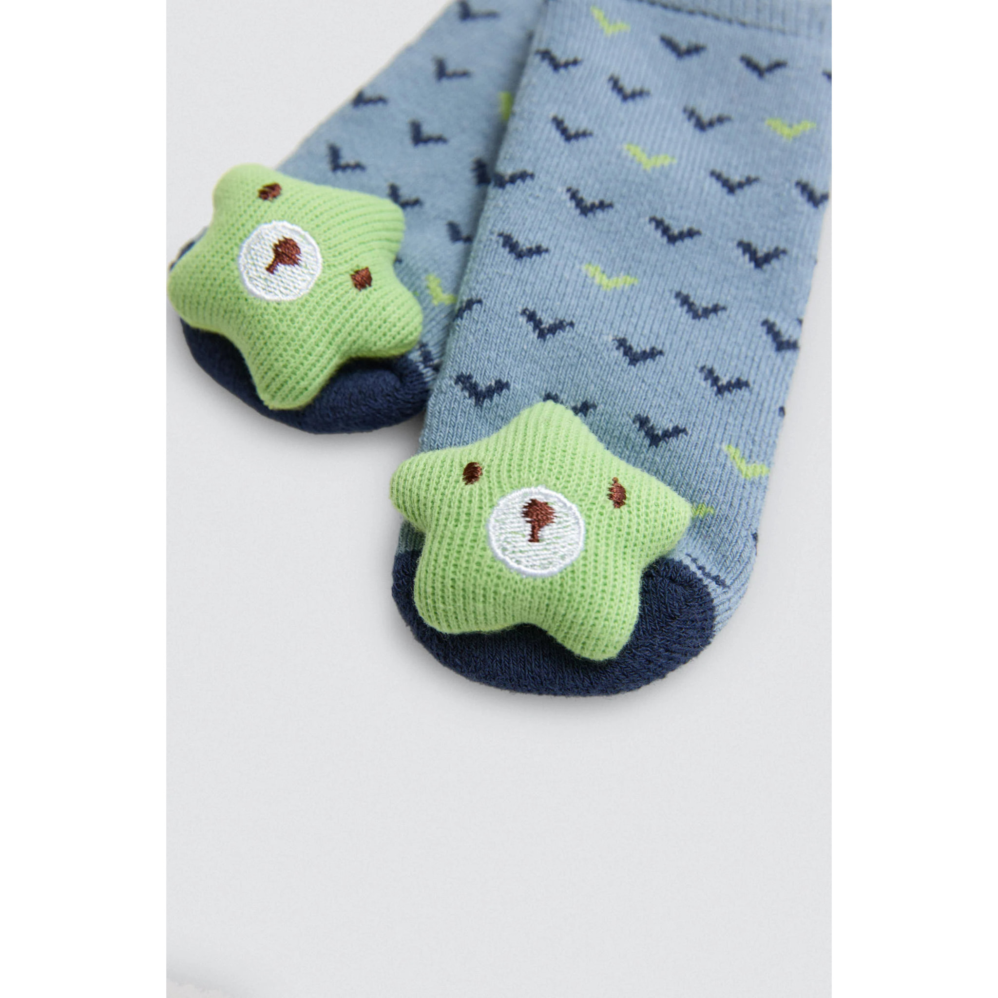 Calzini termici sensoriali per neonato con sonaglio blu