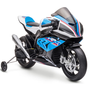 Moto eléctrica niños BMW HP4 Blue 12V recargable triciclo infantil +3 años