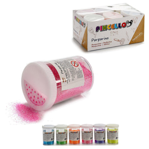 Bote de purpurina 80 g Colores aleatorios.