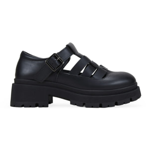 Zapatos Mary Jane negros con plataforma