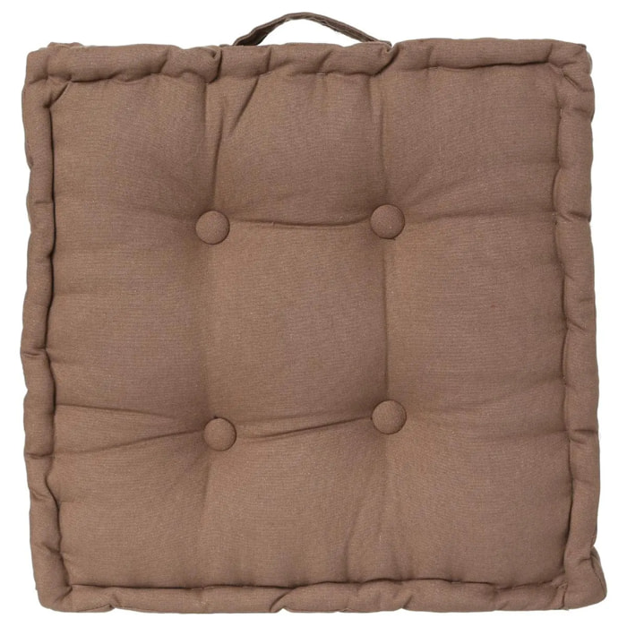 Coussin de sol taupe 40x40cm
