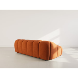 Ava - canapé 3 places en velours texturé - Terracotta