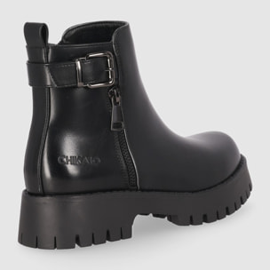 Botines - Negro - Tacón: Bajo