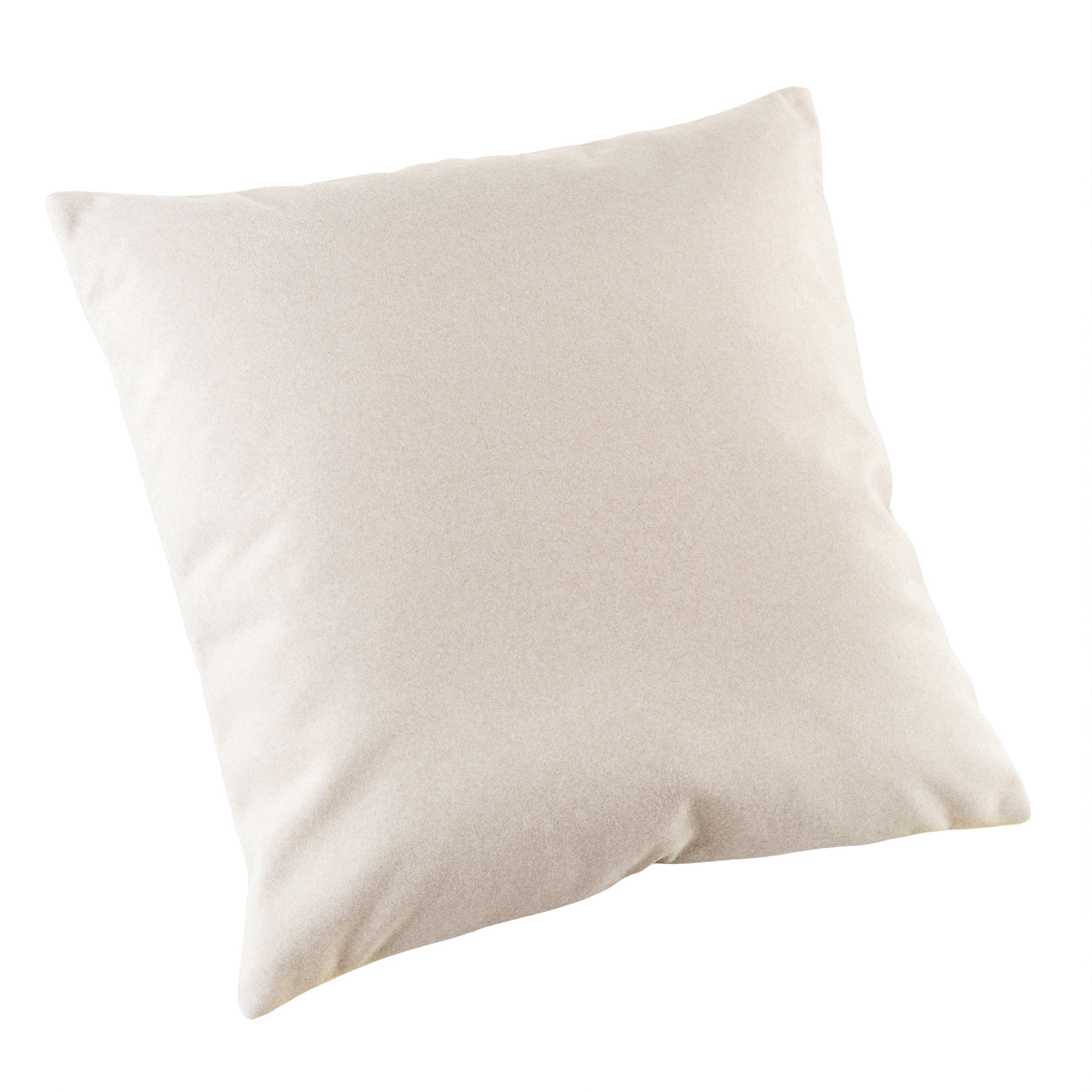 Coussin velours  - Effet peau de pêche - Ecru