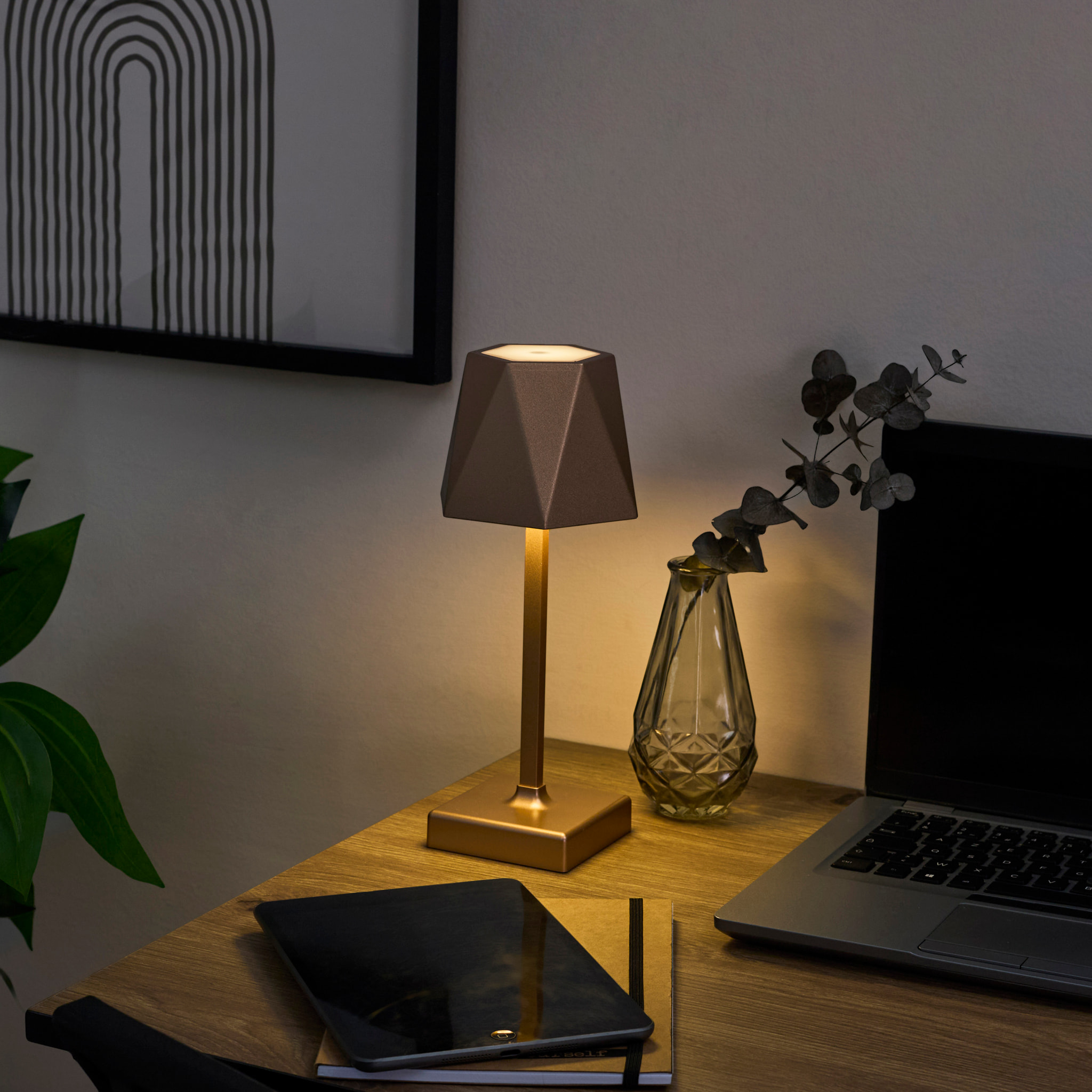 Lampe de Table - HOME DECO FACTORY - Tactile - Moderne - Or