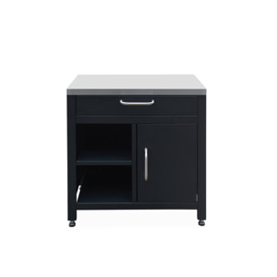 Ensemble de meubles de cuisine extérieure en acier inoxydable 7 modules avec barbecue au gaz 4 brûleurs et housse de protection